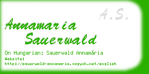 annamaria sauerwald business card